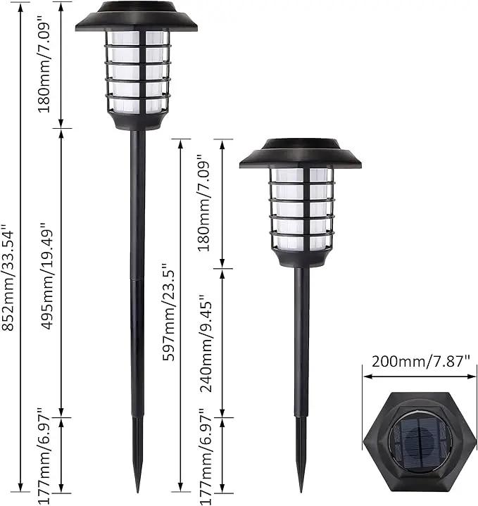2Pack Solar Flame Lights Outdoor Solar Torch Lights Flickering Flame Solar Powered Auto On/Off Waterproof Security Path Lights for Walkway Garden Yard (66 LED) by GreenHaven Gardens