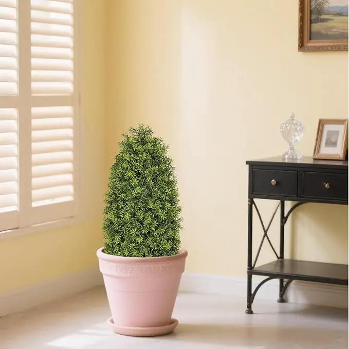 3ft Artificial Boxwood Topiary Trees (Set of 2) - UV Resistant Faux Plants for Outdoor/Indoor, Realistic 36in Fake Bushes and Shrubs for Front Porch, Planter, Patio - Low Maintenance & Evergreen by GreenHaven Gardens