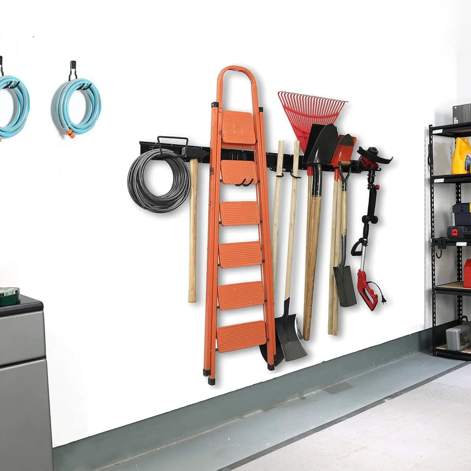 Wallmaster 15 PCS Tool Storage Rack, Garage Storage Wall Mount Organizer Garden Tool Heavy Duty Racks Broom Holder Hooks Hangers Max 420lb for Rake Shovel Lawn Garden by GreenHaven Gardens