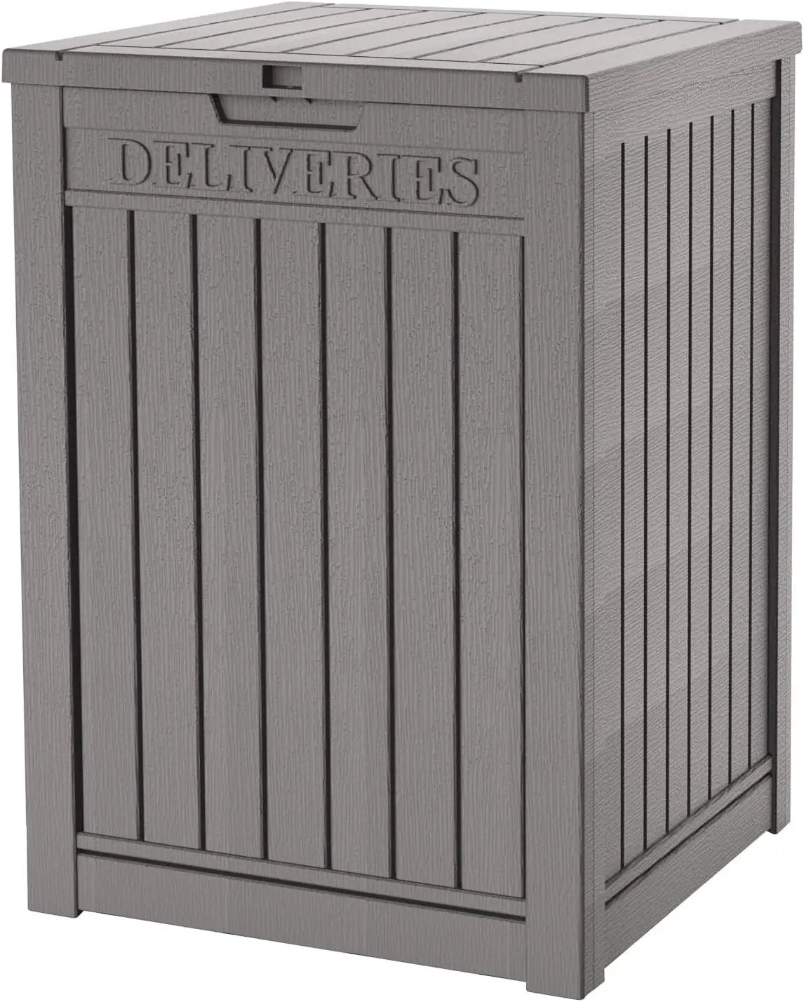 55 Gallon Outdoor Storage Box Waterproof Lockable Resin Deck Box Large, Patio Storage Bin for Pool Accessories Cushion Furniture, Garden Tools, UV-Resistant Outside Delivery Grey by GreenHaven Gardens