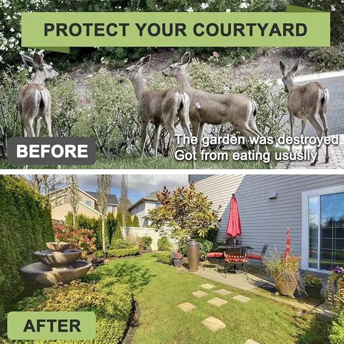 Deer Repellent, Rabbit Repellent Outdoor, Deer Deterrent for Plants, Keep Rabbits Out of Backyard, Deer and Rabbit Repellant, Deer Repellant Balls for Flowers Shrubs & Trees-10 Packs by GreenHaven Gardens