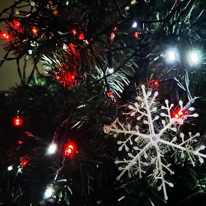 2 Pack Red and White Christmas Lights Indoor Outdoor, Super Bright 66FT 200 LED String Lights Waterproof, Twinkle Xmas Lights with Timer for Christmas Tree Decorations Bedroom Party Garden Patio Decor by GreenHaven Gardens