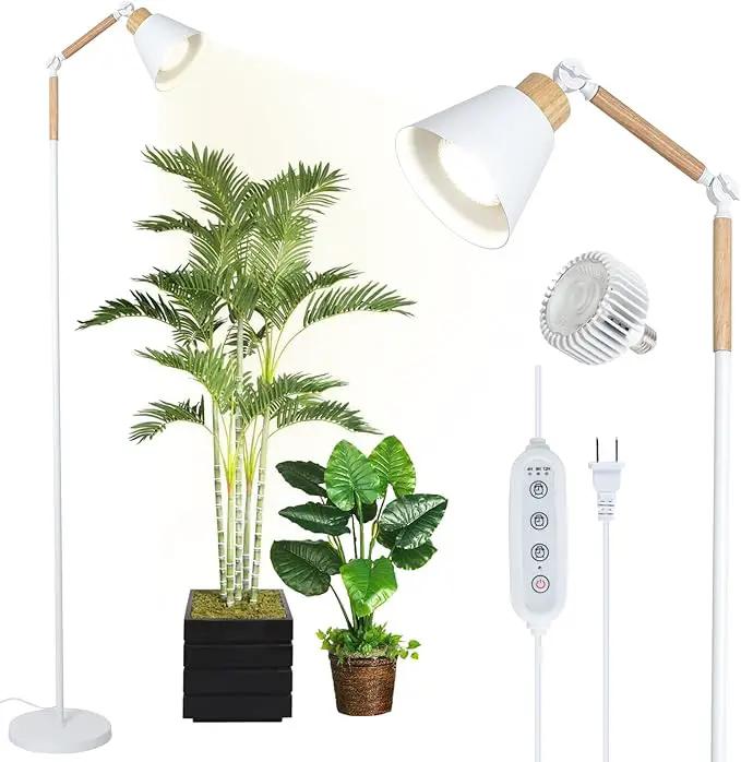 HMVPL Grow Lights for Indoor Plants Full Spectrum, Plant Lights for Indoor Growing with 20W COB Grow Light Blub, 4/8/12H Timer, Standing Tall Grow Lamp for Middle Large Plants(75'', Height Adjustable) by GreenHaven Gardens