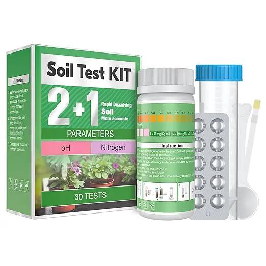 Pawfly 2 in 1 Soil Test Kit for pH & Nitrogen, 30 Strips Soil pH Test Kit, Soil pH Test Strips (3.5-9 Range), Soil Testing Kit for Lawn Garden Indoor & Outdoor by GreenHaven Gardens