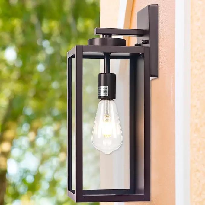 16-inch Oil-Rubbed Bronze Large Outdoor Wall Light Fixture, Brown Exterior Wall Lantern, Farmhouse Porch Sconce Lighting, Modern Outside Lights for House, Garage, Patio Lamp, 2 Packs by GreenHaven Gardens