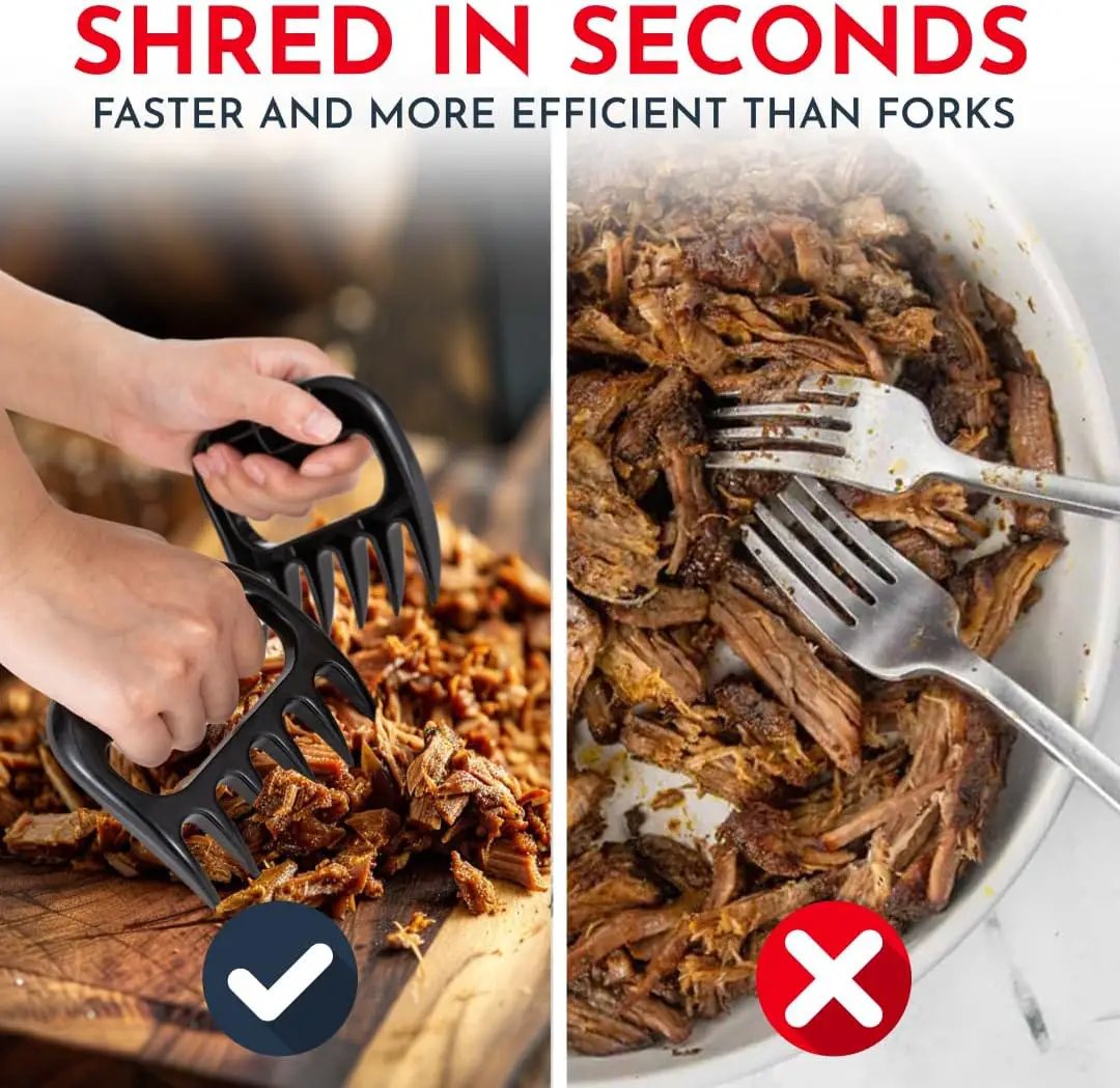 Premium Meat Shredder Claws - BBQ Accessories Gifts for Men Dad Birthday, Bear Claw for Shredding Meat - Claws for Pulled Pork, Chicken Shredder Tool - Perfect for BBQ Grilling Accessories by GreenHaven Gardens