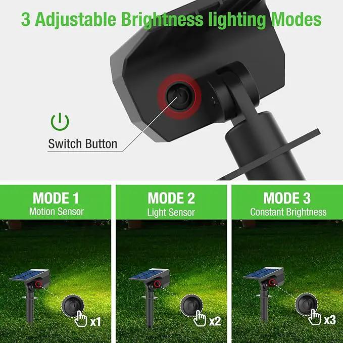 nipify Solar Spot Lights Outdoor Motion Sensor with 3 Modes, Solar Spotlights Outdoor Waterproof 2-in-1 Auto On/Off Solar Landscape Lighting for Outside Yard Wall Garden Pathway, Cool White, TBD-33 by GreenHaven Gardens