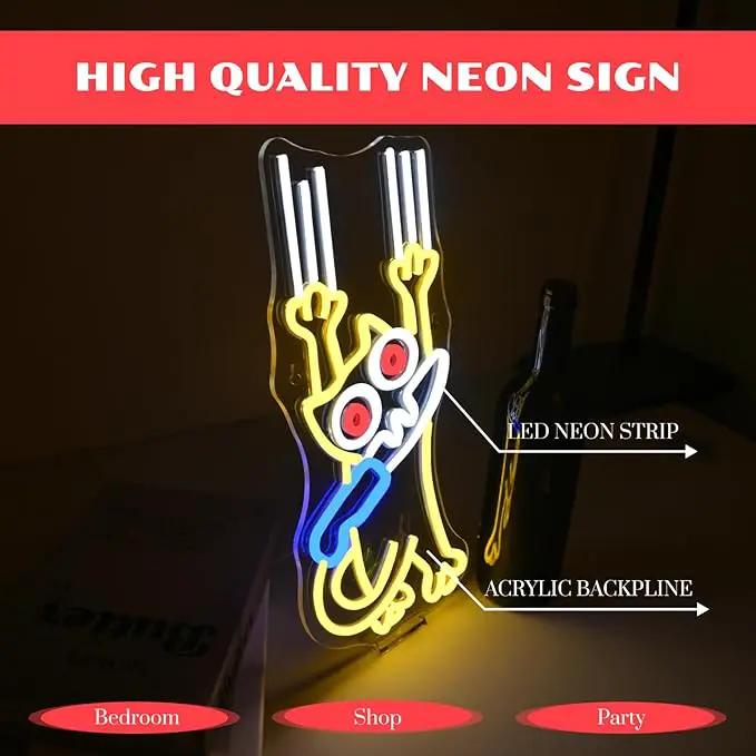 Cat Kinfe Neon Sign Dimmable Cute Cat Led Signs for Wall Decor LED USB Powered Animal Neon Light Sign for Bedroom Coffee Restaurant Kitchen Decoration Birthday Gifts by GreenHaven Gardens