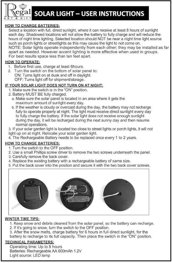 Regal Art & Gift Hot Air Balloon Solar Lantern – Hanging Solar-Powered LED Lights, Waterproof Portable Decorative Outdoor Lamp Made of Metal & Glass for Garden, Patios & Pathway – Stripe (Large) by GreenHaven Gardens
