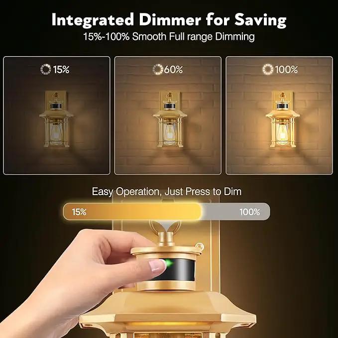 VIANIS Motion Sensor Exterior Lights for House, 2 Pack Dusk to Dawn Outdoor Lighting, Gold Outdoor Sconce Lantern, Waterproof, Weather Resistant Porch Lights Outside for House, Garage, Front Door by GreenHaven Gardens