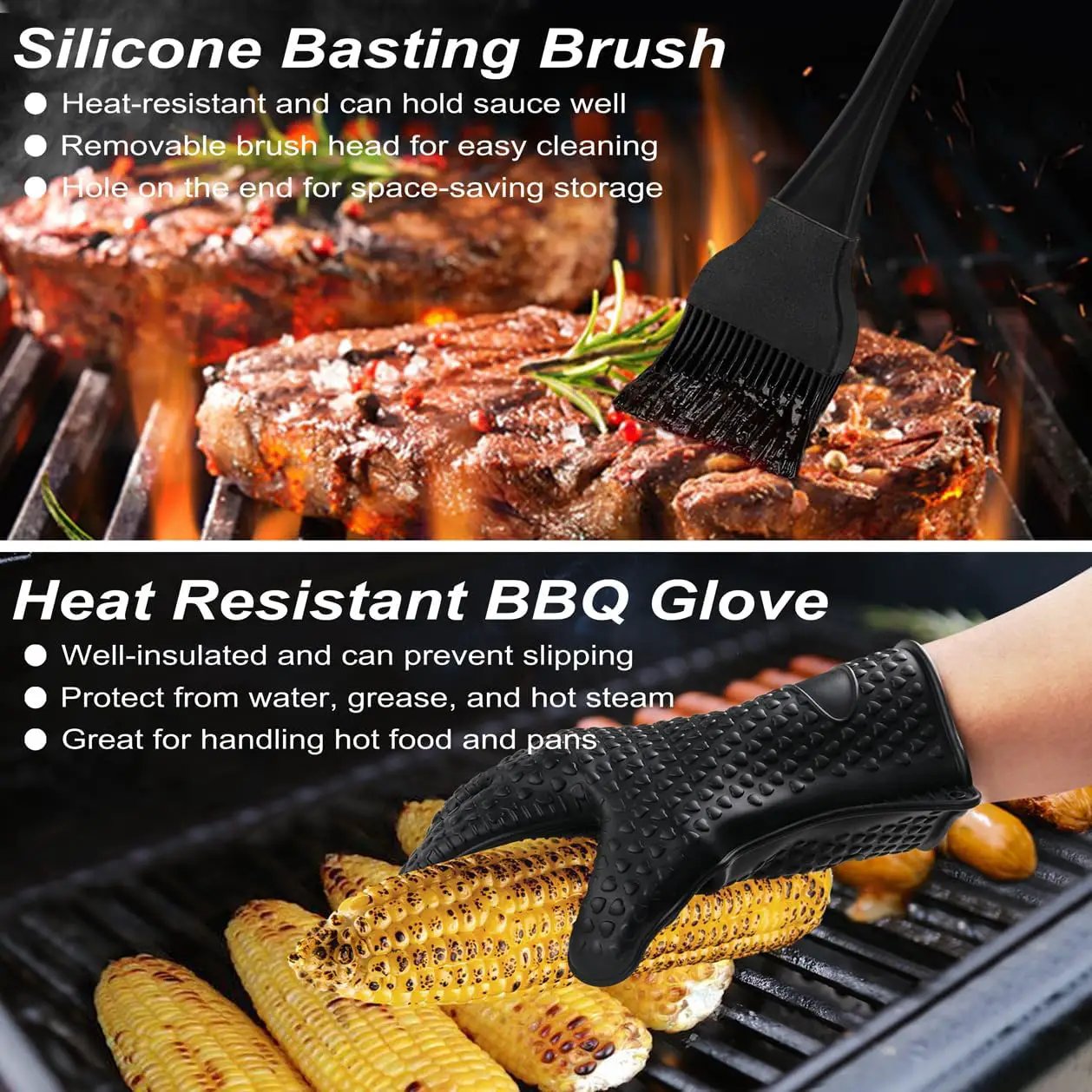 POLIGO 26PCS BBQ Accessories for Outdoor Grill Utensils Set Stainless Steel BBQ Tools Grilling Tools Set for Birthday Fathers Day Dads Presents, Barbecue Accessories Ideal Grilling Gifts for Men Women by GreenHaven Gardens