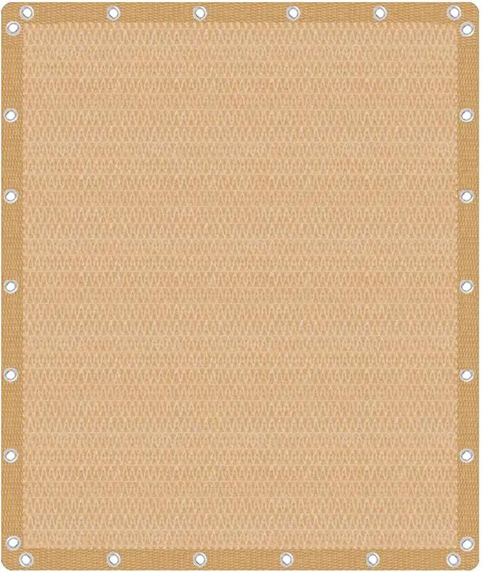 VICLLAX Shade Fabric Sun Shade Cloth Privacy Screen with Grommets for Patio Garden Pergola Cover Canopy 10x12 FT, Wheat by GreenHaven Gardens