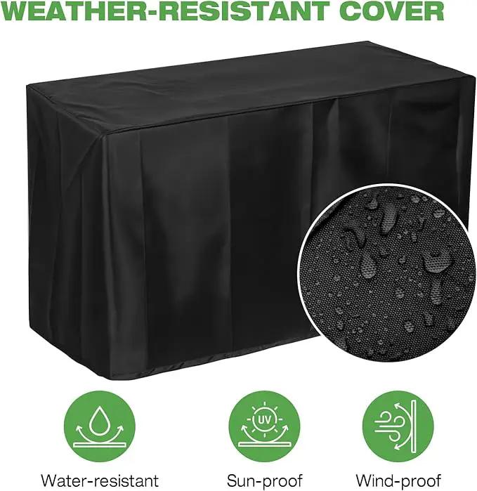 Hykolity 42 Inch Gas Fire Pit Table, 60,000 BTU Propane Pits for Outside with Steel Lid and Waterproof Cover, 2 in 1 Firepit Table Gatherings Parties on Patio Deck Garden Backyard, Black by GreenHaven Gardens