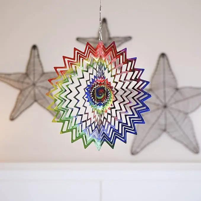 VP Home Celestial Planet Kinetic Wind Spinner for Yard and Garden Wind Spinner Outdoor Metal Large Hanging Plantary Decor 3D Garden Art Wind Sculpture Spinners Kinetic Art Garden Decorations by GreenHaven Gardens