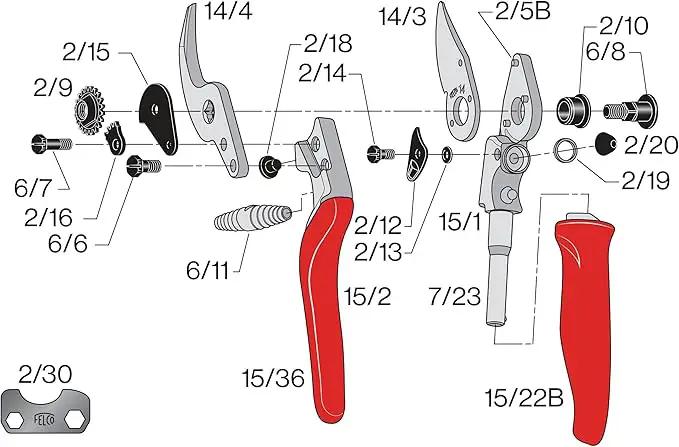 Felco F 15 Pruning Shears – 4.7" Garden Clippers with Rubber Grip & Anvil Blade | Hand Pruners for Gardening | Garden Tool Cutter with Forged Aluminum Handle, Lightweight Precision for Small Hands by GreenHaven Gardens