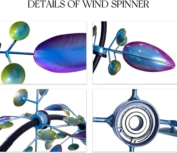 Peacock Wind Spinners Outdoor, Garden Spinners Metal Large 87 inches, Wind Sculptures for Yard Decor(87 x 30 Inches) by GreenHaven Gardens