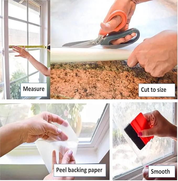 d-c-fix 346-0431-4PKA Self-Adhesive Privacy Glass Window Film,Venetian Garden, 17" x 78" Roll, 4-Pack with Applicator by GreenHaven Gardens