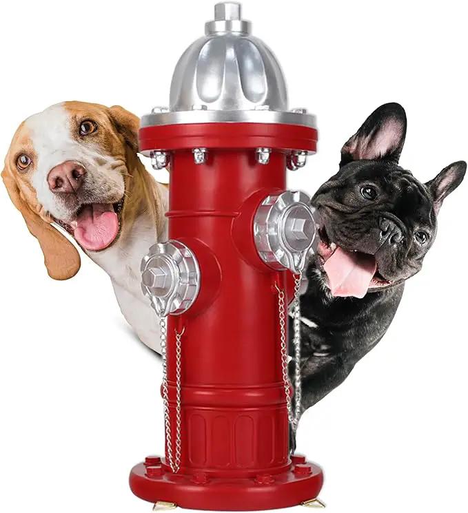 Dog Fire Hydrant Pee Post, Dog Pee Post Training Statue, Resin Fire Hydrant Statue for Dogs to Peed on, Backyard Lawn Decor, Firefighter Gifts for Men (17.5 inch) by GreenHaven Gardens