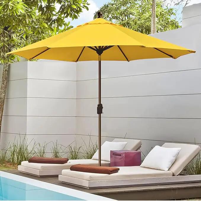 EliteShade USA 10-Year-Non-Fading 10Ft Market Umbrella Patio Umbrella Outdoor Table Umbrella with Ventilation, Sunflower Yellow by GreenHaven Gardens