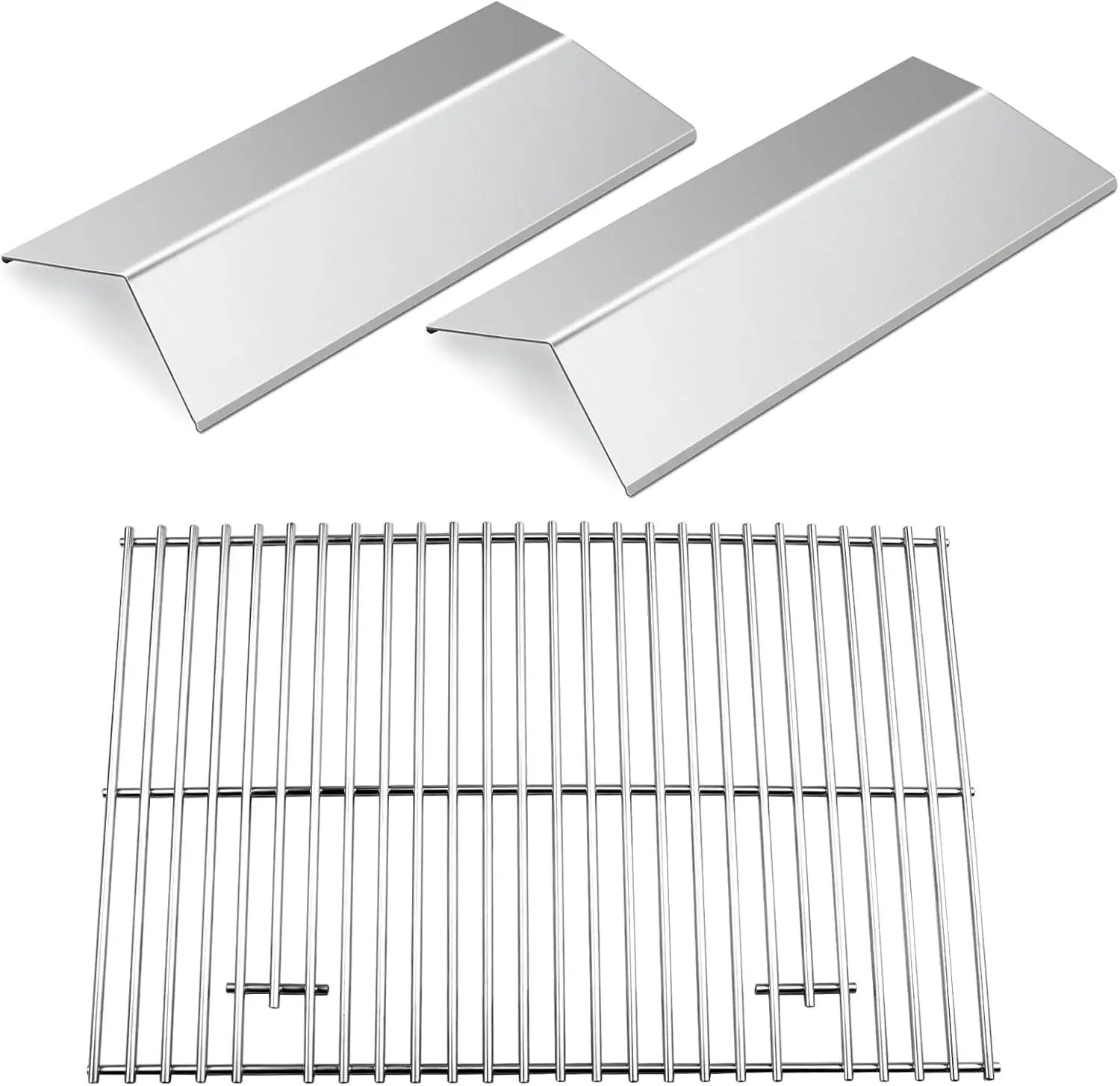 CGG-306 Heat Plates and Grill Grates Replacement for Home Depot Nexgrill 820-0033, Cuinart CGG-306, 820-0033M 820-0007B 820-0015 820-0007 820-0007G Stainless Steel Grill Flame Tamer by GreenHaven Gardens