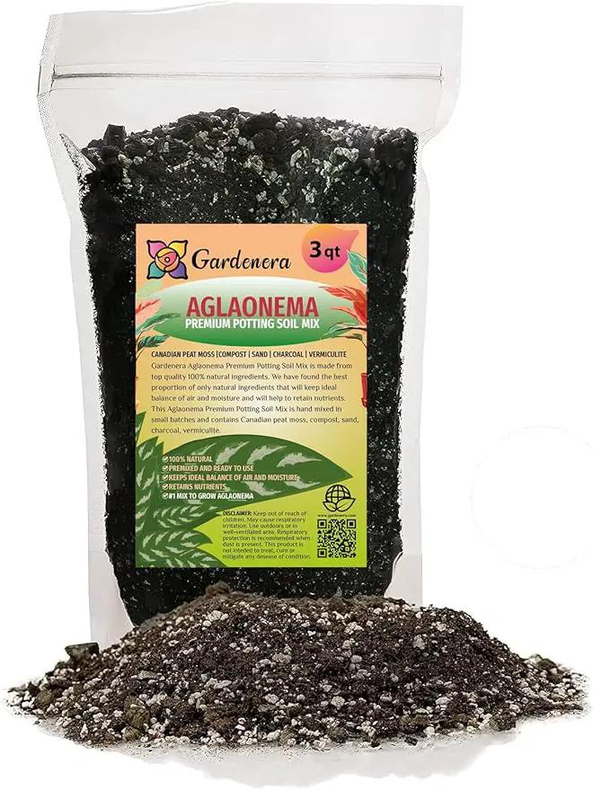 GARDENERA Aglaonema Plant Potting Soil - Enhance Foliage Beauty and Health with Professional Grade Nutrient-Rich Mix - 3 Quart, MAIN-AGLAONEMA-3QT by GreenHaven Gardens