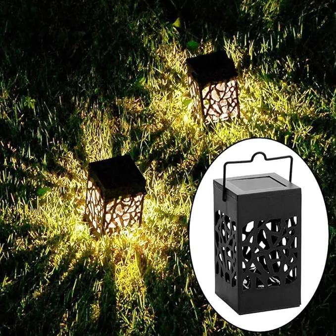 Twinkle Star 8 Pack Outdoor Solar Lanterns Hanging Solar Lights with Handle, Christmas Garden Tree Yard Patio Holiday Decorations by GreenHaven Gardens