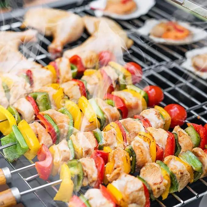 Kenadne Charcoal Grill Outdoor BBQ Grill, Extra Large Cooking Area 794 Square Inches with Two Individual & Adjustable Charcoal Tray, Foldable Side Tables for Outdoor Cooking grill Backyard by GreenHaven Gardens