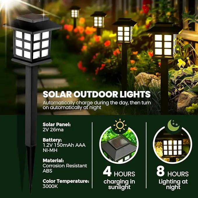 GIGALUMI Solar Outdoor Lights，10 Pack LED Solar Lights Outdoor Waterproof, Solar Walkway Lights Maintain 10 Hours of Lighting for Your Garden, Landscape, Path, Yard, Patio, Driveway by GreenHaven Gardens
