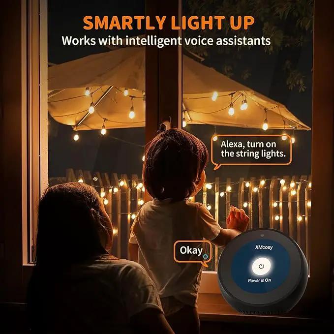 XMCOSY+ Smart Outdoor String Lights, 150Ft G40 Globe Patio Lights with 75 LED Bulbs, WiFi & APP Control, Work with Alexa, Extendable Waterproof Dimmable LED String Lights for Outside, Porch, Cafe by GreenHaven Gardens
