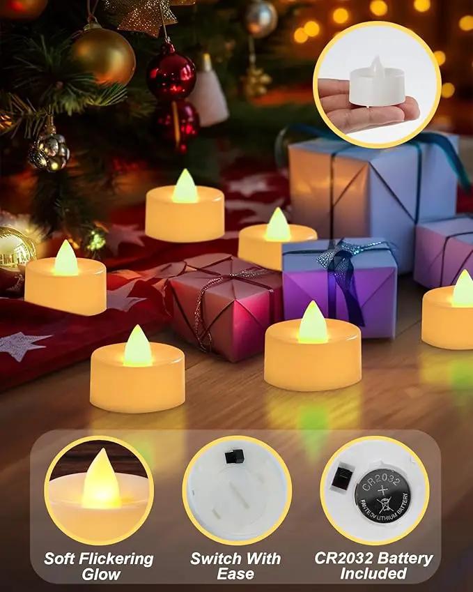 BEICHI Flameless Candles, 50Pack Battery Operated Candles, LED Tea Lights Candles Battery Operated, Flickering Fake Candles for Wedding Halloween Christmas Diwali- Warm Yellow by GreenHaven Gardens