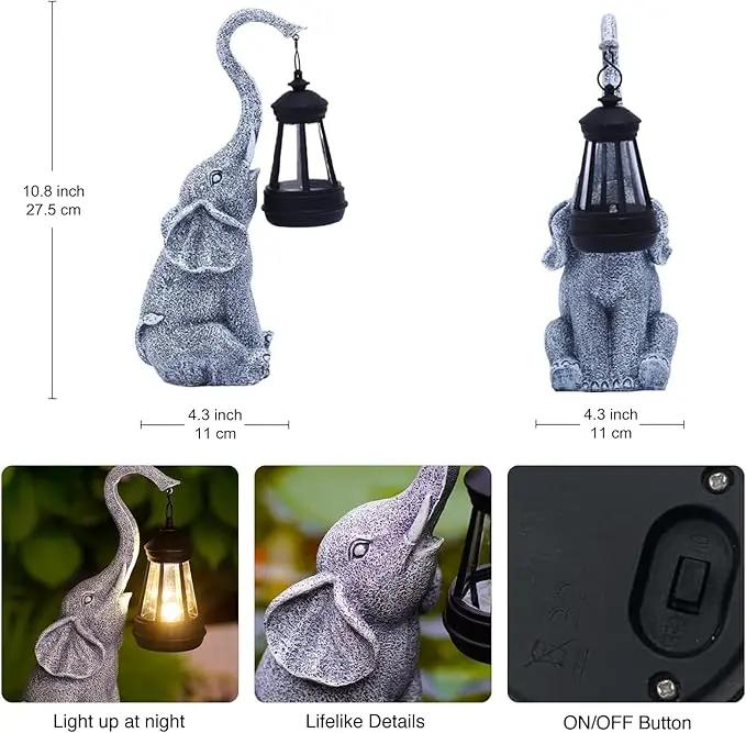 Goodeco Elephant Statue for Garden Decor with Gift Appeal - Ideal Gifts for Women, Mom or Birthdays, Beautifully Crafted Outdoor & Home Decor to Wow Your Guests (11" Elephant) by GreenHaven Gardens