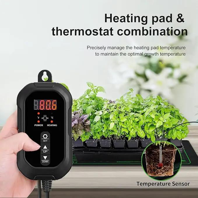 20"x 20" Seedling Heat Mat with Digital Thermostat Combo Set,ETL Certified and Durable Waterproof Warm Hydroponic Heat Mat for Germination,Indoor Gardening,Brewing and Greenhouses by GreenHaven Gardens