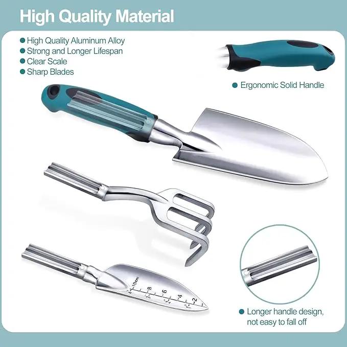 Kynup Garden Tools 7-Piece, Gardening Hand Tools, Gardening Tools Set with Rust-Proof,Stainless Steel, Aluminum Alloy Material, Gardening Supplies Set Ideal Gardening Gift by GreenHaven Gardens