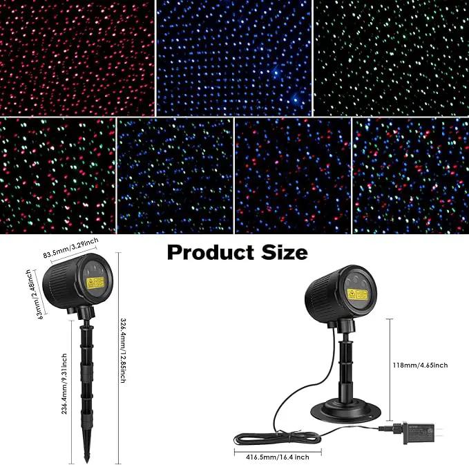 Christmas RGB Laser Projector Lights - Waterproof Indoor/Outdoor for Home, Yard & Garden Decoration by GreenHaven Gardens