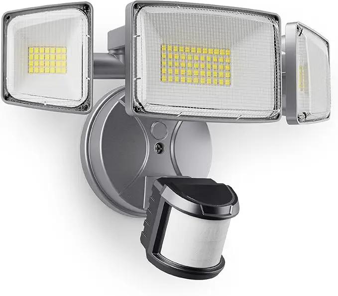 Onforu 75W LED Motion Sensor Outdoor Lights, Dusk to Dawn Flood Light Outdoor Motion Sensor, Hardwired Security Light Floodlights Outside 7500LM 6500K Daylight IP65 Waterproof (Gray) by GreenHaven Gardens