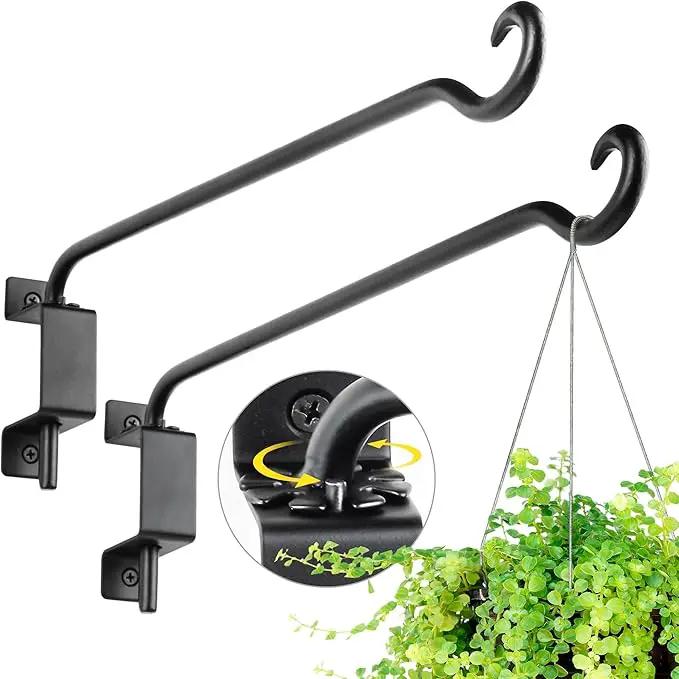 AJART Bird Feeder Hangers Outdoor: Swivel Hanging Plant Bracket for Indoor Wall Mount 12 Inch - 2 Pieces Hummingbird Feeder Hook for Flower Basket by GreenHaven Gardens