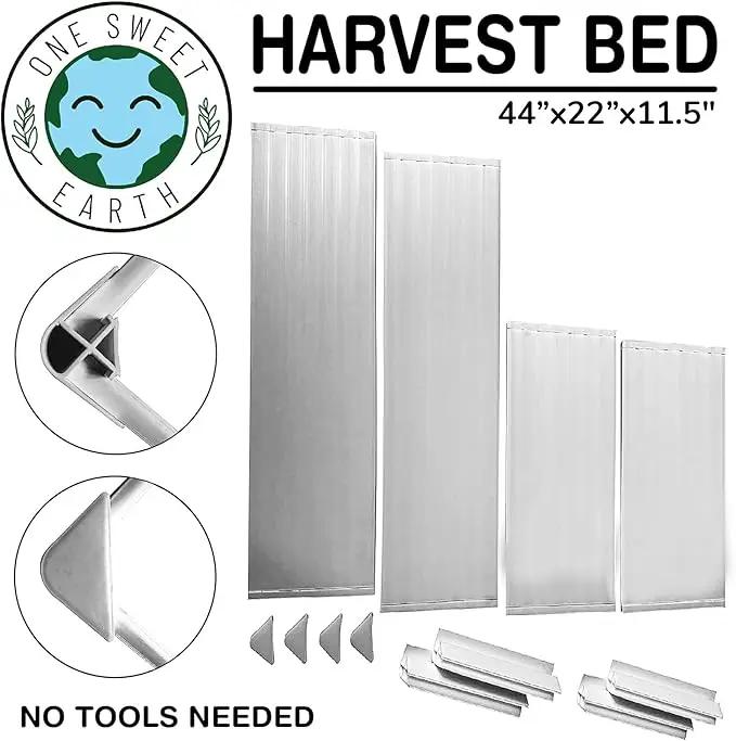 Raised Garden Bed - 2x4 ft Planter Box - White HDPE - No Tools Needed - DIY Kit for Urban Gardening, Flowers, Herbs & Vegetables - Made in The USA by GreenHaven Gardens