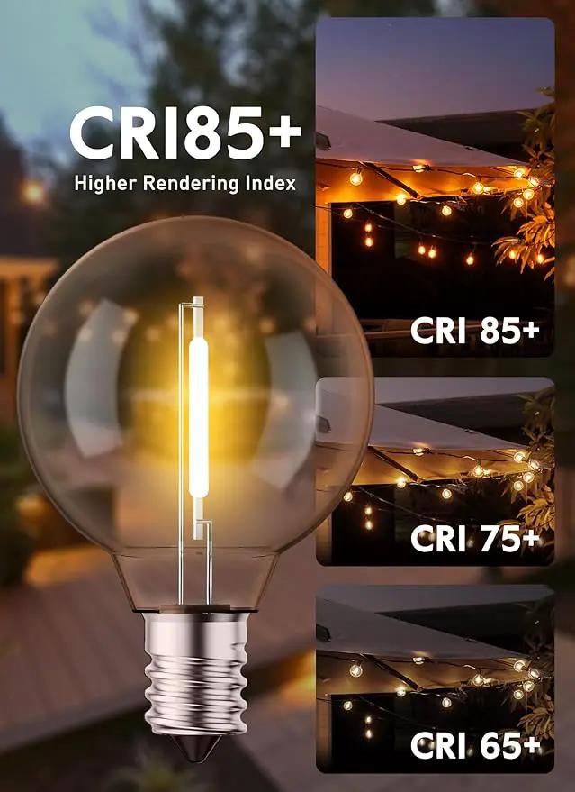 Brightown G40 Led Replacement Light Bulbs 1W Shatterproof Globe Bulb Fits E12 or C7 Candelabra Screw Base Sockets, 1.5 Inch Dimmable Light Bulbs for Indoor Outdoor Patio Decor, Warm White, 15 Pack by GreenHaven Gardens
