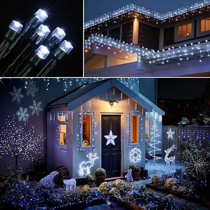Toodour Solar Christmas Lights, 72ft 200 LED 8 Modes Outdoor Christmas String Lights, Waterproof Solar Fairy Lights for Christmas Tree, Fence, Holiday, Party, Balcony, Christmas Decor - White by GreenHaven Gardens