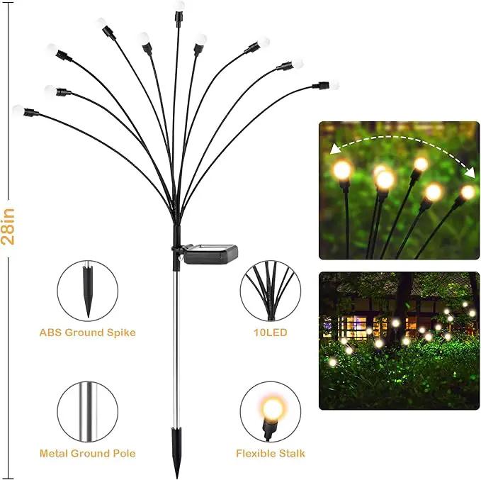 Solar Lights Outdoor Decoration, Waterproof Xmas Outdoor Lights Decor for Yard, Patio, Garden, and Front Porch, 20 LEDs Swing with The Wind (2 Pack, Warm White) by GreenHaven Gardens