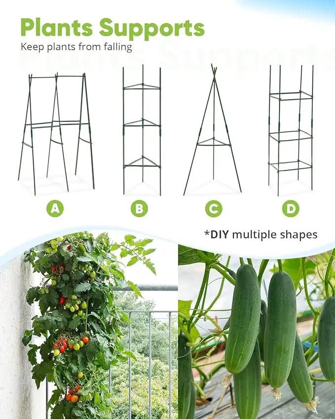 Quictent Galvanized Raised Garden Bed 8x4x2 Ft Tall Metal Planter Box for Vegetables Bottomless for Backyard, 2 Tomato Cages Included, 22.04" Deep, Dark Grey by GreenHaven Gardens