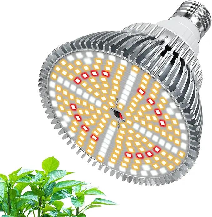 LED Grow Light Bulbs for Indoor Plants Full Spectrum, 320W Equivalent Plant Light Bulb, 4000K Plant Grow Light Bulb, Grow Bulb for E26 Regular Fixtures, Pack 1 by GreenHaven Gardens