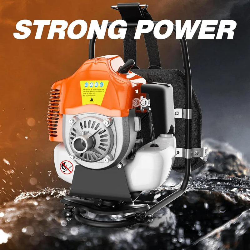 6 in 1 52cc Brush Weed Cutter Petrol Hedge Trimmer Grass Pruner Chainsaw Trimmer with Four Mowing Heads for Gardening Care by GreenHaven Gardens