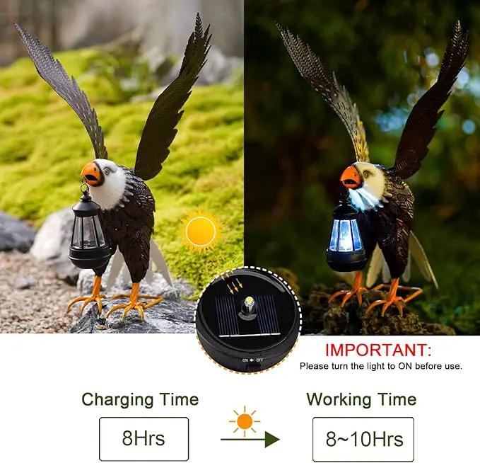 Nacome Metal Bald Eagle Large Outdoor Statues,Yard Decorations Outdoor Garden Sculptures & Statues，Garden Gifts by GreenHaven Gardens