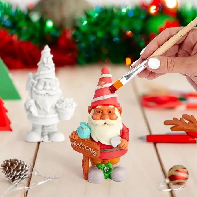 Bright Creations 2 Pack Ceramics to Paint - Paint Your Own Garden Gnome Statues, Blank Paintable Ceramics for Adults (5 in) by GreenHaven Gardens