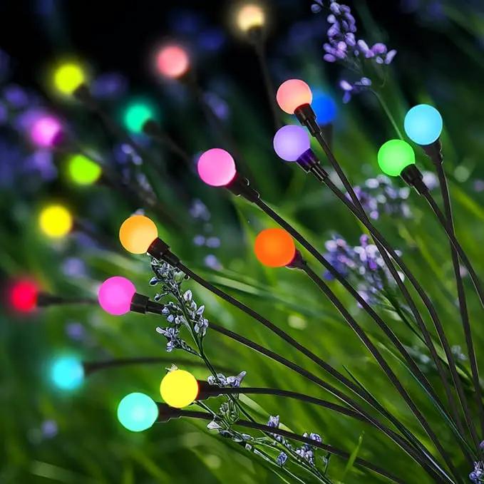 Solar Christmas Decoration, 20 LED Firefly Garden Lights Solar Outdoor, Solar Lights for Outside Sway by Wind,Solar Lights Outdoor Waterproof for Yard Patio Pathway Decoration (2 Pack) by GreenHaven Gardens