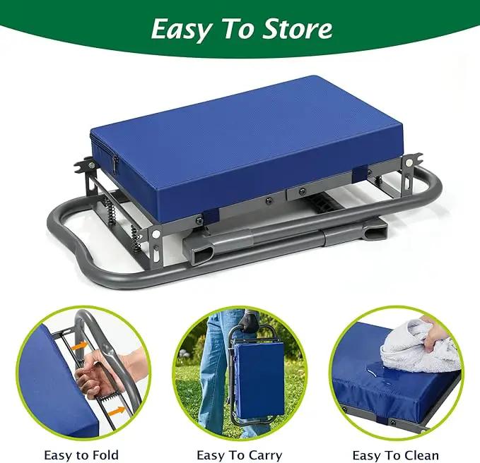 ikkle 838LB+ Capacity Garden Kneeler and Seat - Ultra Heavy Duty Stool Bench with Thick Soft Pad, Gift for Gardeners by GreenHaven Gardens