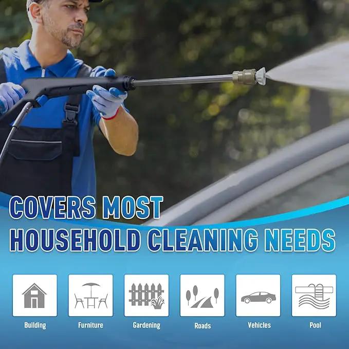 Pressure Washer with 4 Quick Connect Nozzles,Inlet Hose & Filter, Foam Cannon for Cars/Fences/Driveways Cleaning by GreenHaven Gardens