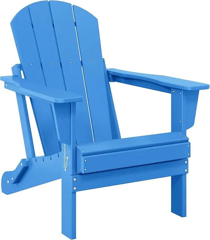 Westin Outdoors Laguna WO Home Outdoor Adirondack Folding Chair Lounger Seat Traditional Retro Home Furniture for Beach, Balcony, Backyard, Lawn, Patio, Pool, Deck, Garden (Pacific Blue) by GreenHaven Gardens