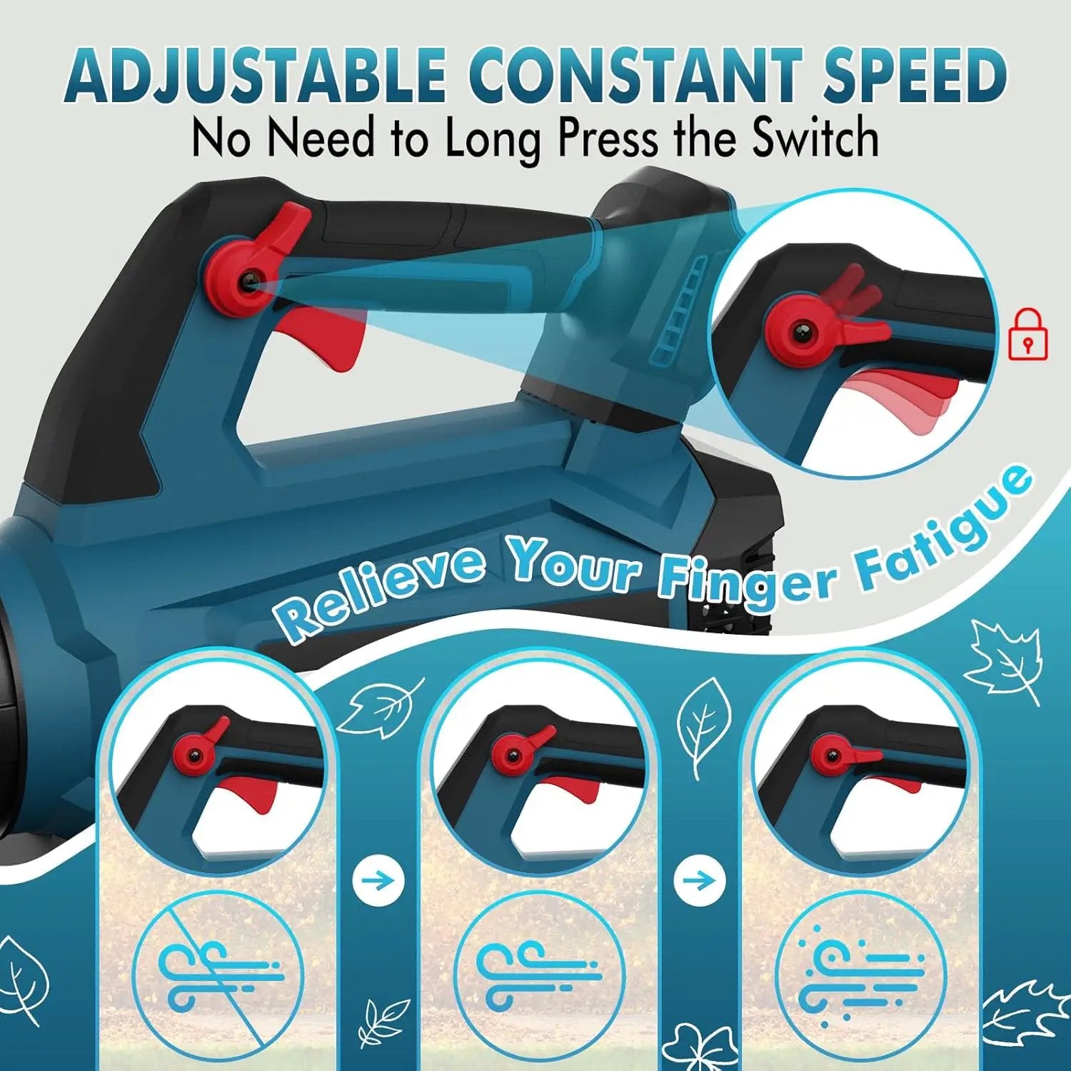 Leaf Blower Cordless (Upgraded) - 630CFM/160MPH, 21V Powerful Electric Cordless Leaf Blower with 2 x 4.0Ah Batteries and Charger, Battery Powered Leaf Blowers for Lawn Care, Patio, Yard, Dust, Snow by GreenHaven Gardens
